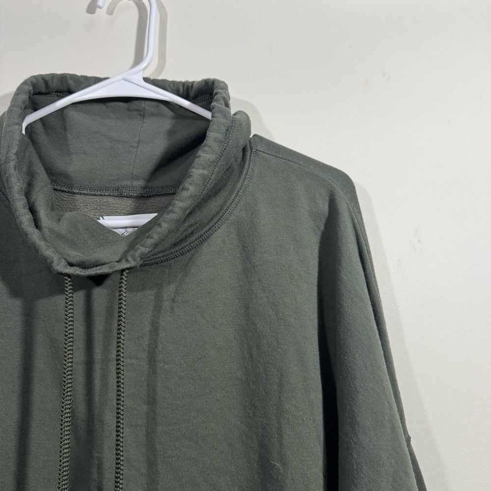 Aerie Offline Olive Green Cowl Neck Pullover Hoodie Sweatshirt - Picture 3 of 5